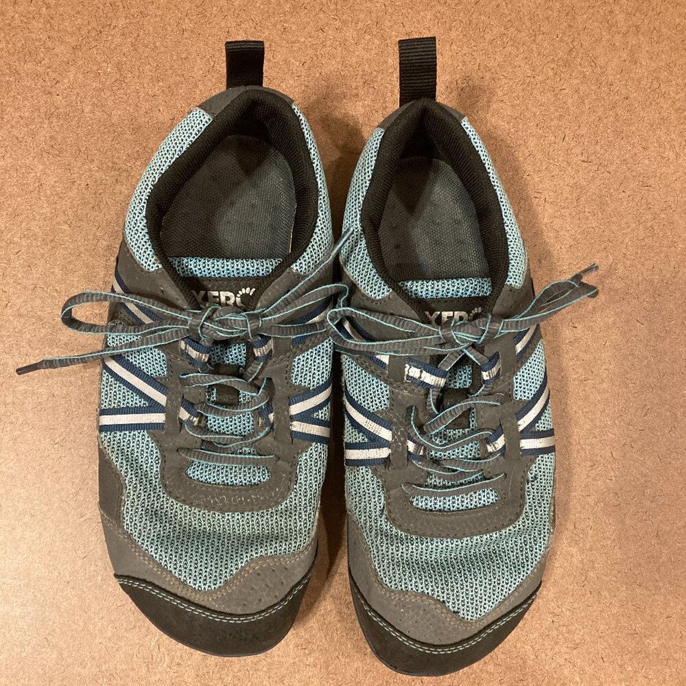 Xero Shoes Women's Prio Barefoot Minimalist Shoe - Grey/Blue - Size 6.5